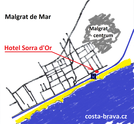 Hotel Sorra d'Or - mapa