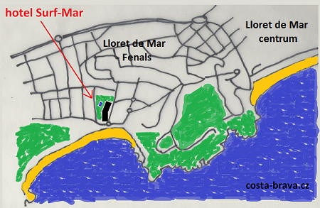 Hotel Surf Mar - mapa